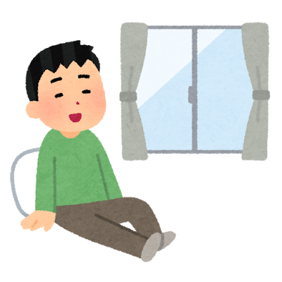 くつろぐ人